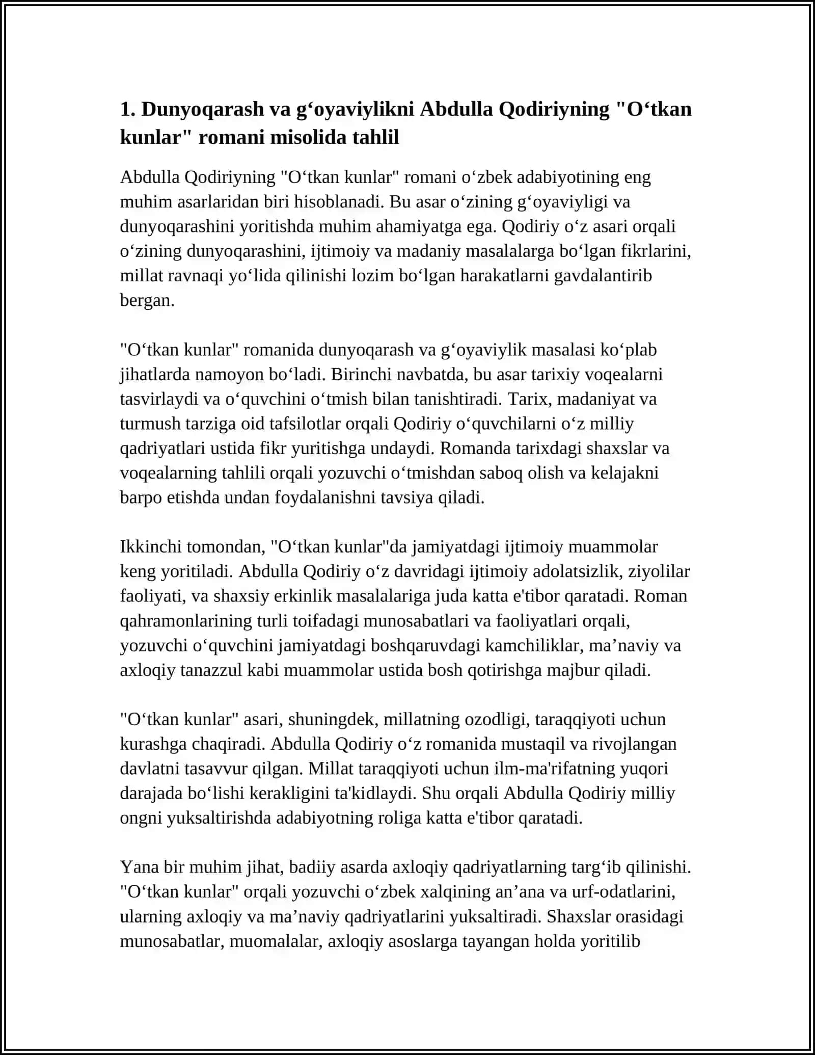 BADIIY ADABIYOTDA DUNYOQARASH VA G' OYAVIYLIK (MUAYYAN ASAR MISOLIDA TAHLIL) 3
