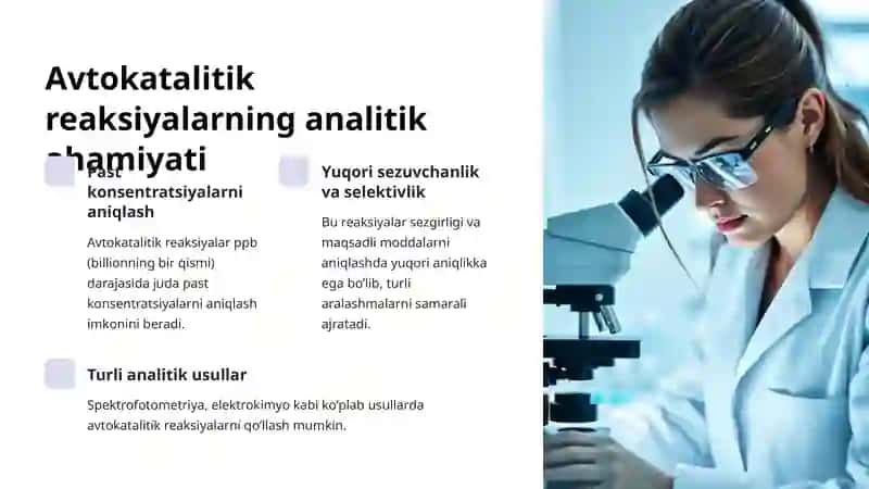 Analitik kimyoda avtokatalitik reaksiyalar va ularni bajarish usullari 3
