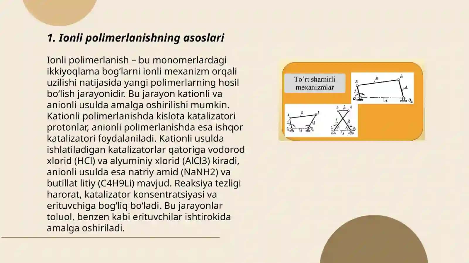 Ionli polimerlanish mexanizmi 3