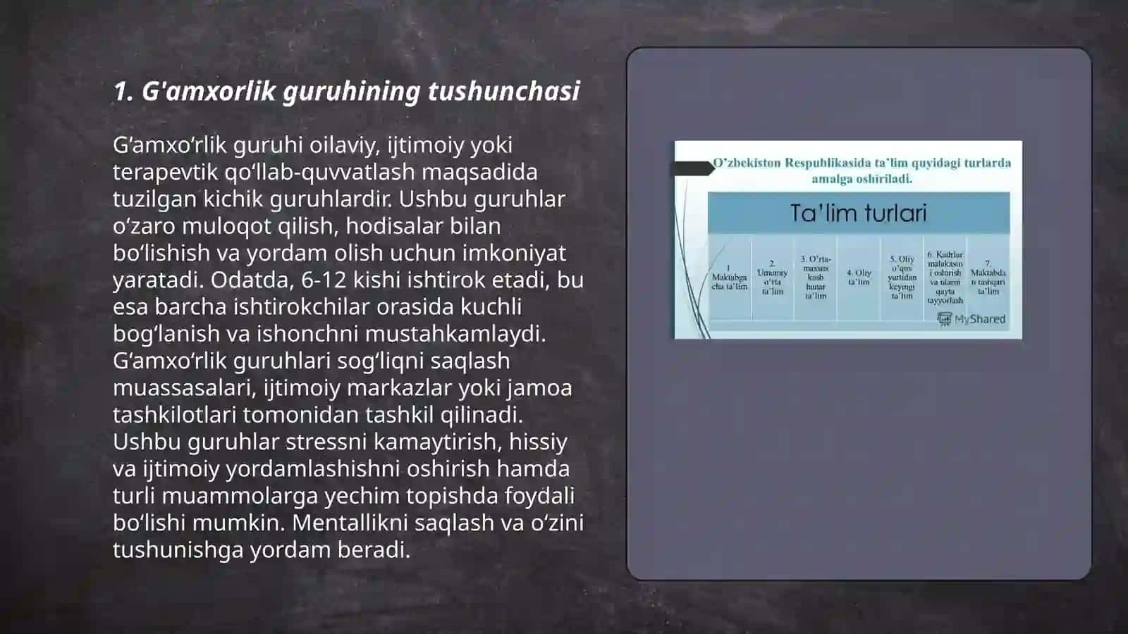 G'amxorlik guruhini tashkil etish, guruhga qabul qilish va undan chiqarish tartibi 3