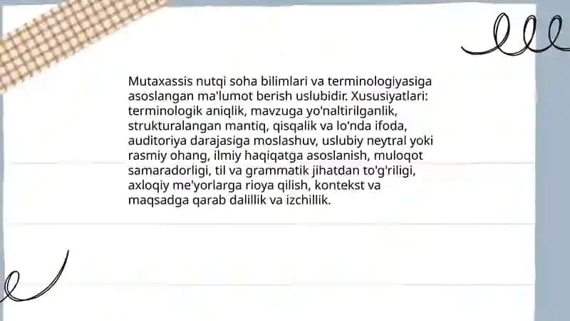 Mutaxassisning nutq madaniyati. Me’yor tushunchasi 3