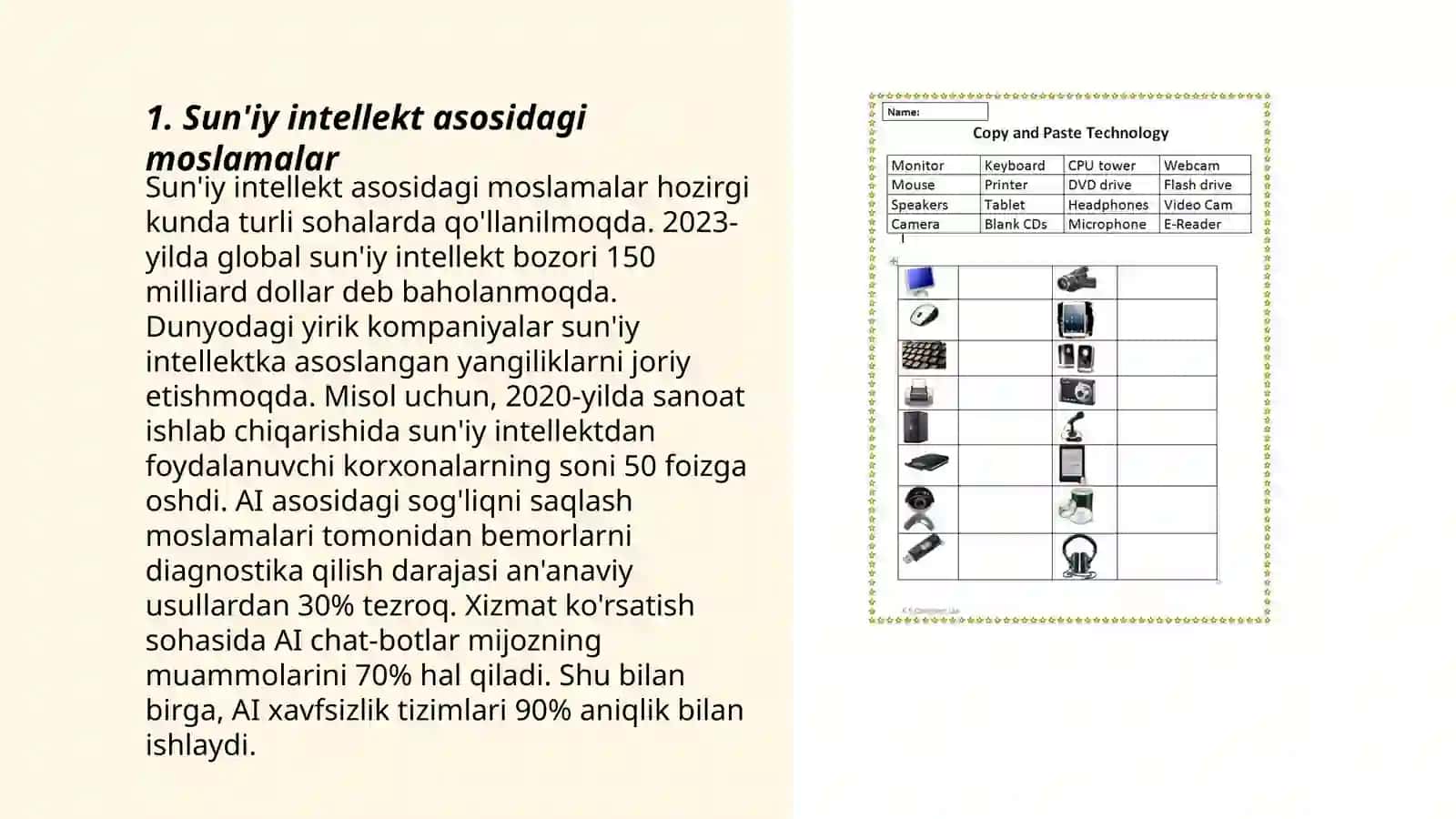 Sun'iy intellekt asosidagi moslamalar 3