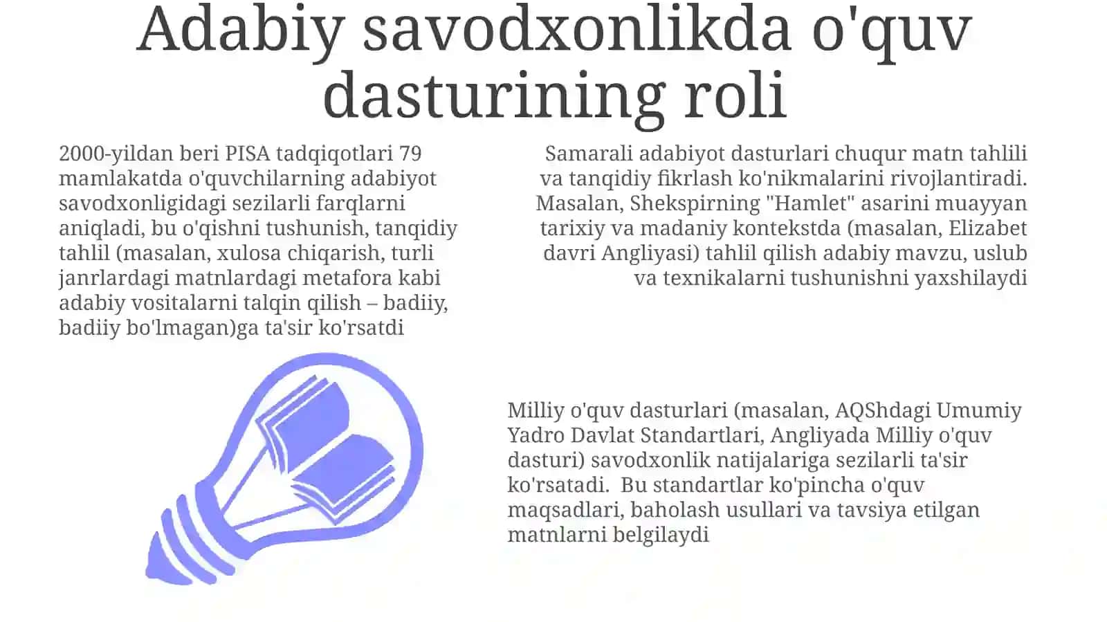 Savodxonlik va PISA tadqiqoti: Asosiy xulosalar 3