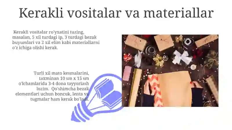 Turli materiallardan bayram sovgʻasini yasash 3