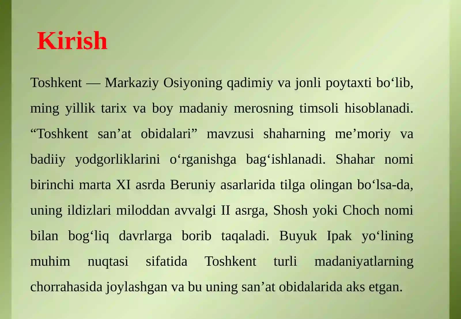 Toshkent san'at obidalari 3