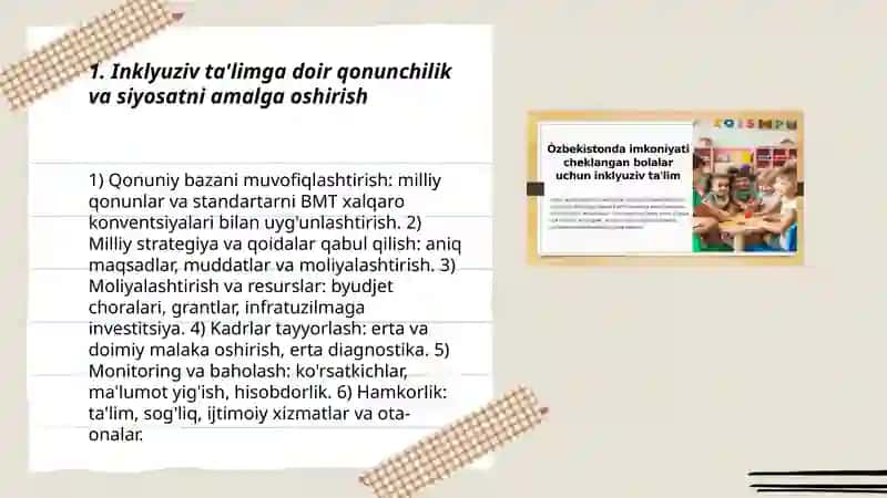 Imkoniyati cheklangan bolalarni inklyuziv ta'lim orqali o'qitish va tarbiyalashni tashkil etish 3