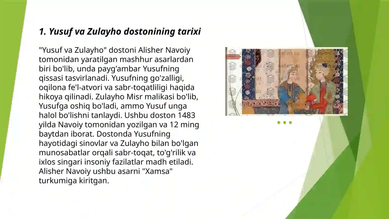 Yusuf va Zulayho turkumidagi dostonlarning shakllanishi 3
