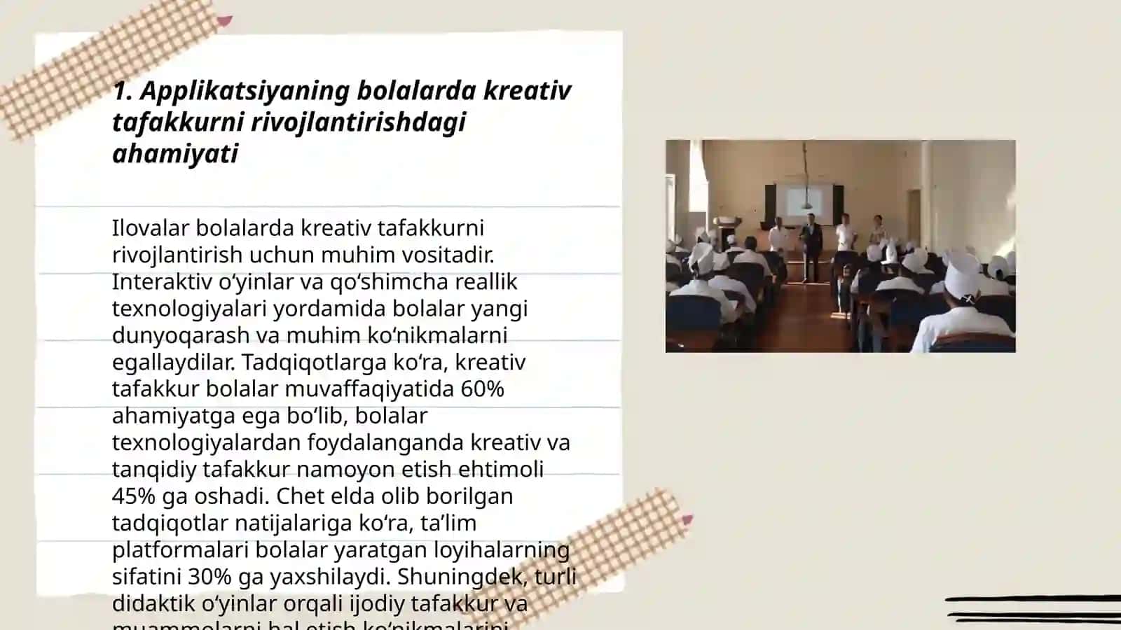 IJODIY QOBILIYATLARINI SHAKLLANTIRISHDA APPLIKATSIYANING OʻRNI 3