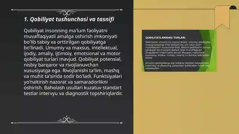 Qobilyat va uning rivojlanishi 3