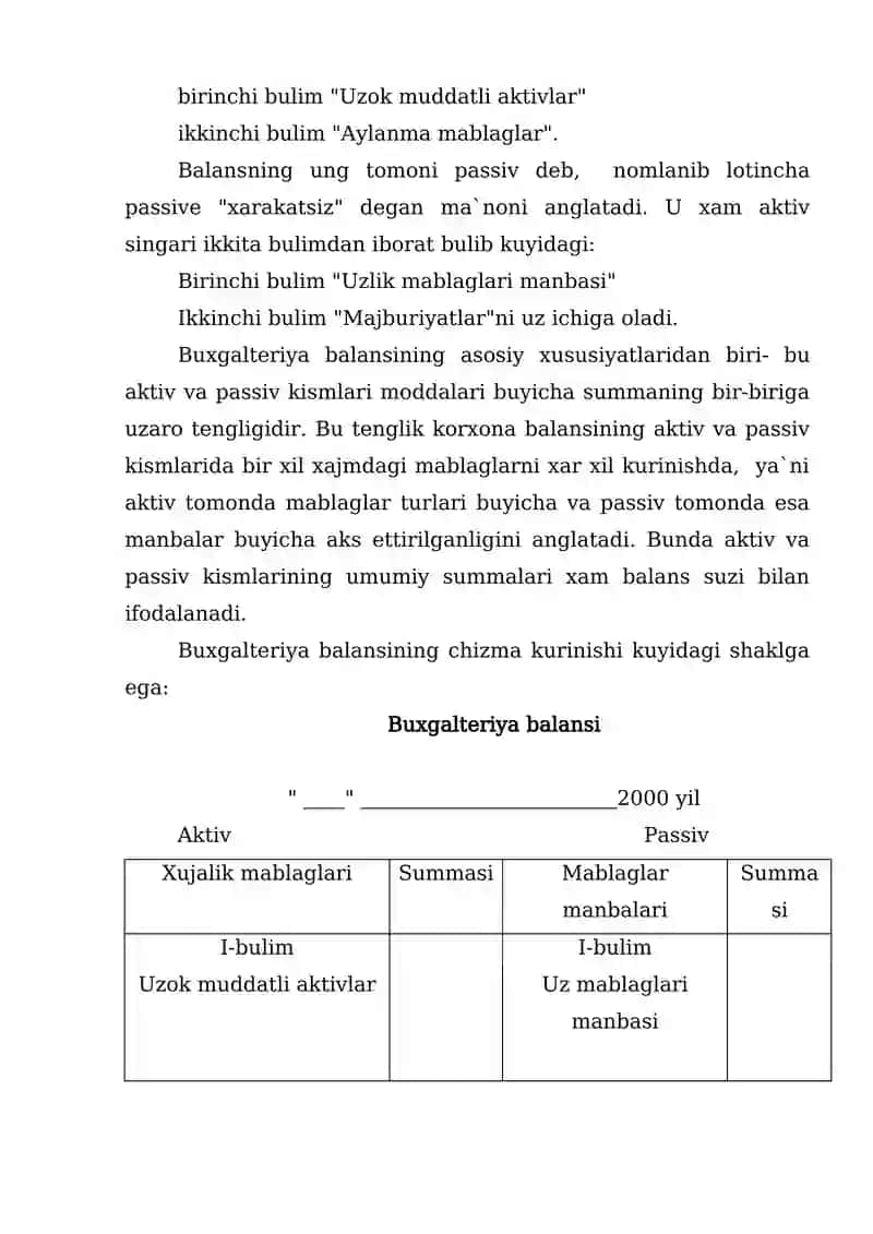 Buxgalteriya balansining iqtisodiy mazmuni va mohiyati 3