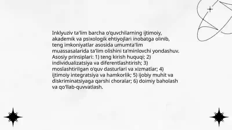 Umumta'lim maktablarida inklyuziv ta'lim Maxsus pedagogika yo'nalishi 3