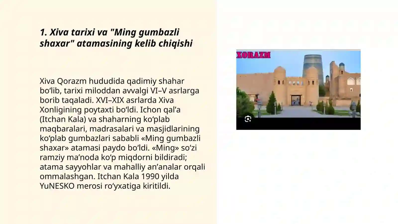 Xiva ming gumbazli shaxar 3