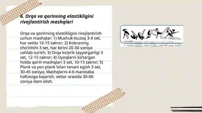 Akrobatik mashqlar(oldinga va orqaga umbaloq oshish,koʻprik turish) 3