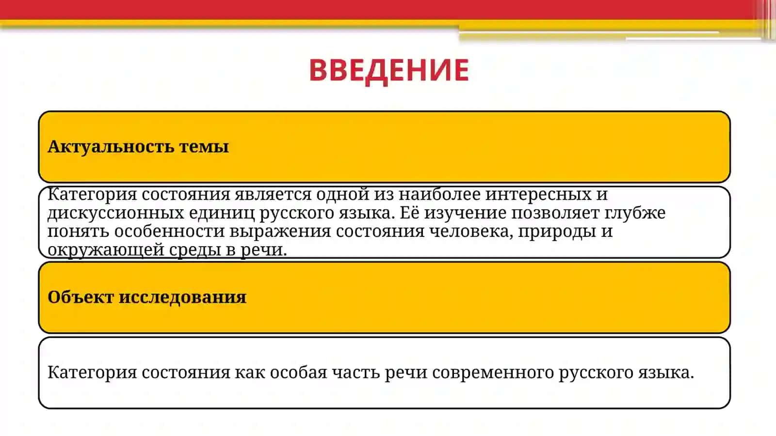 Категория состояния и её место в системе частей речи 3