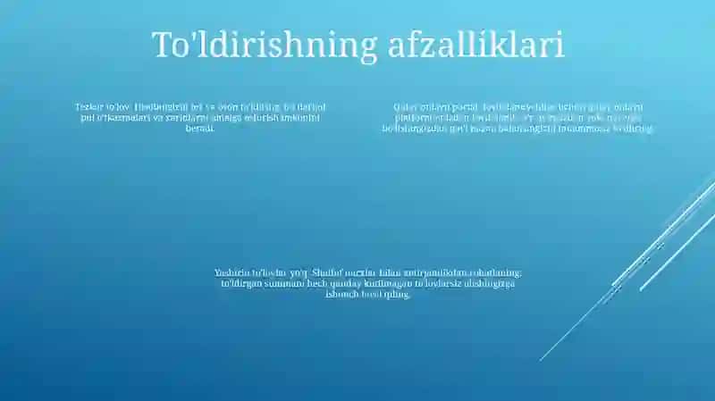 Balansni To'Ldirish 3