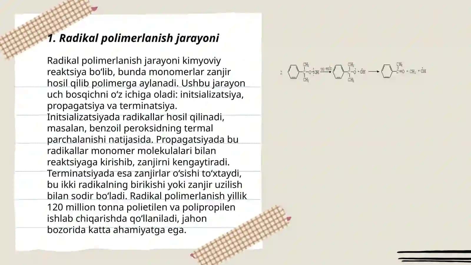 Radikal polimerlanish 3