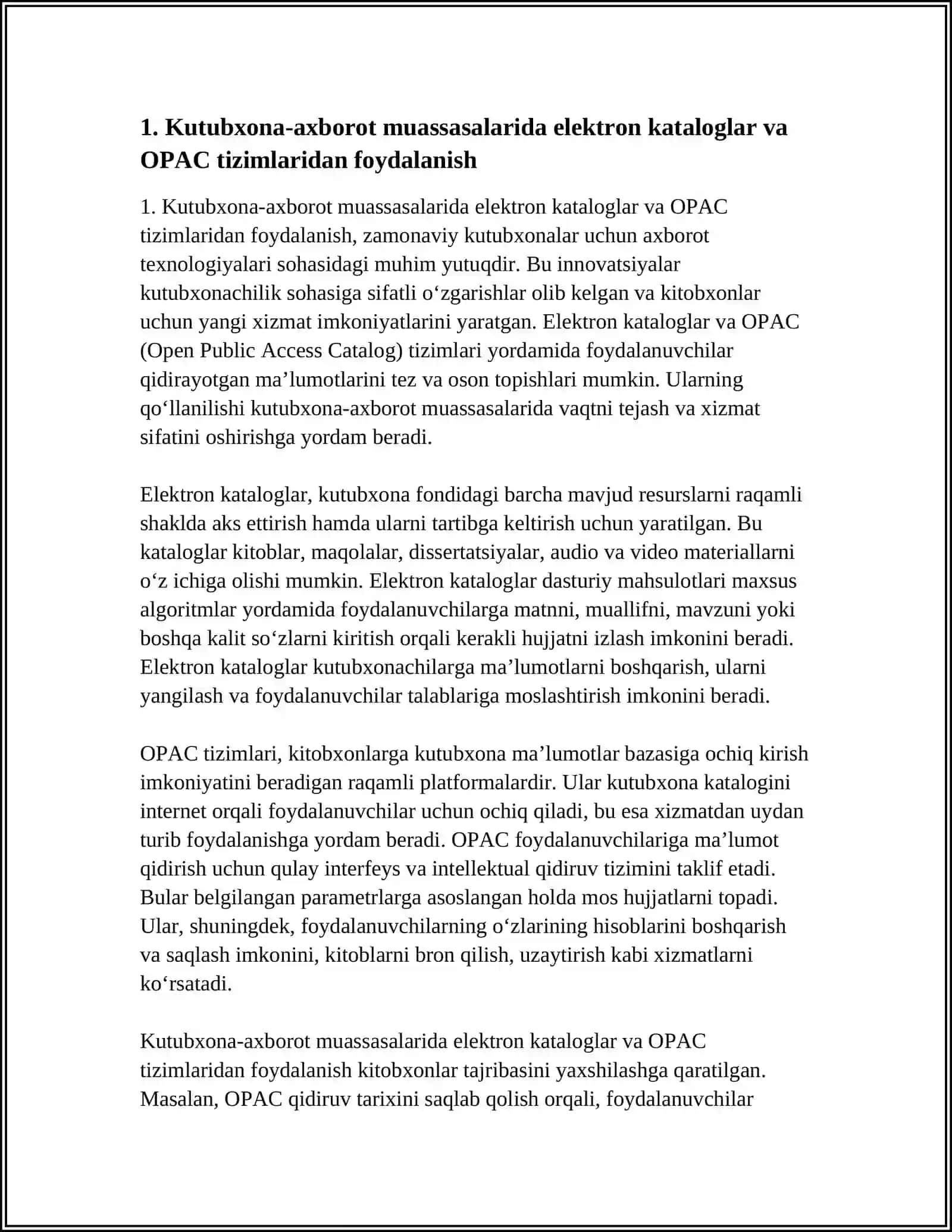 Kutubxona-axborot muassasalarida axborot texnologiyalaridan foydalanish 3