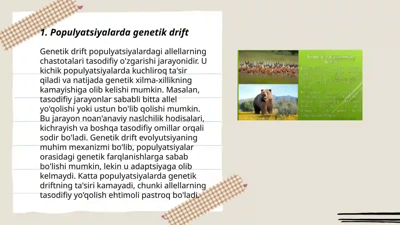 Populyatsiyalarda irsiylanish 3