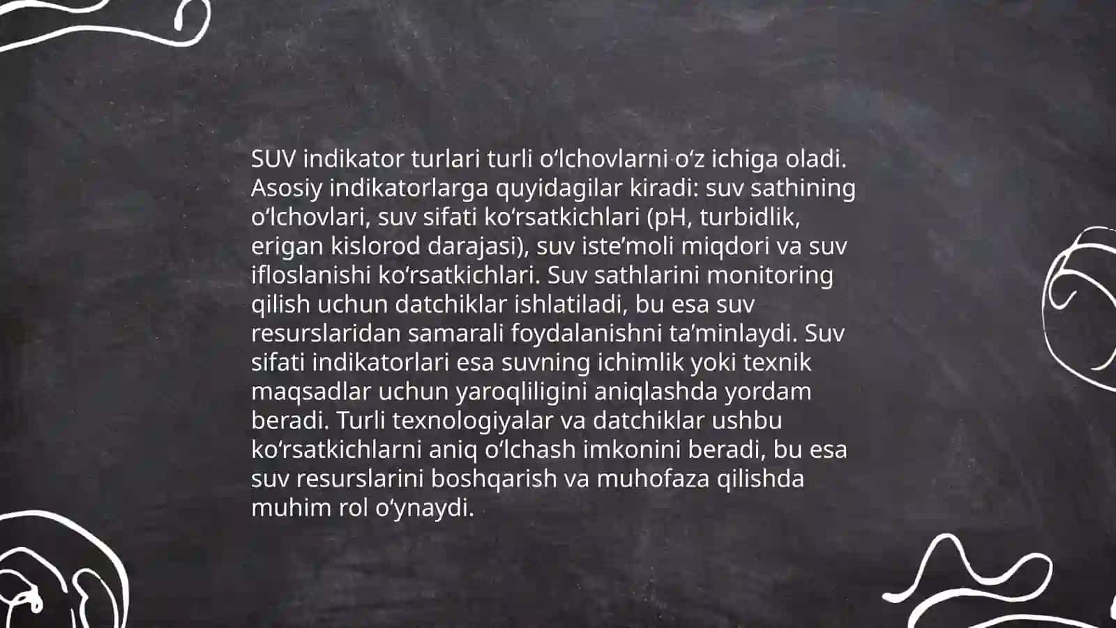 Suv indikator turlari 3