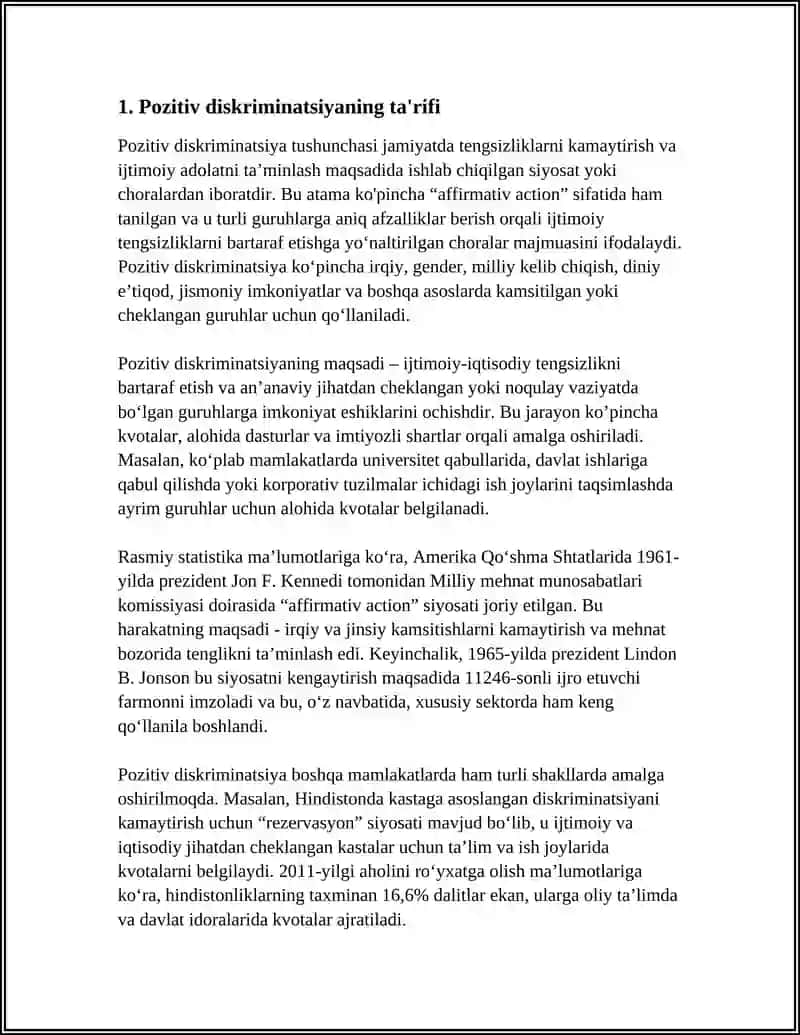 POZITIV DISKRIMINATSIYA VA UNING XUSUSIYATLARI 3
