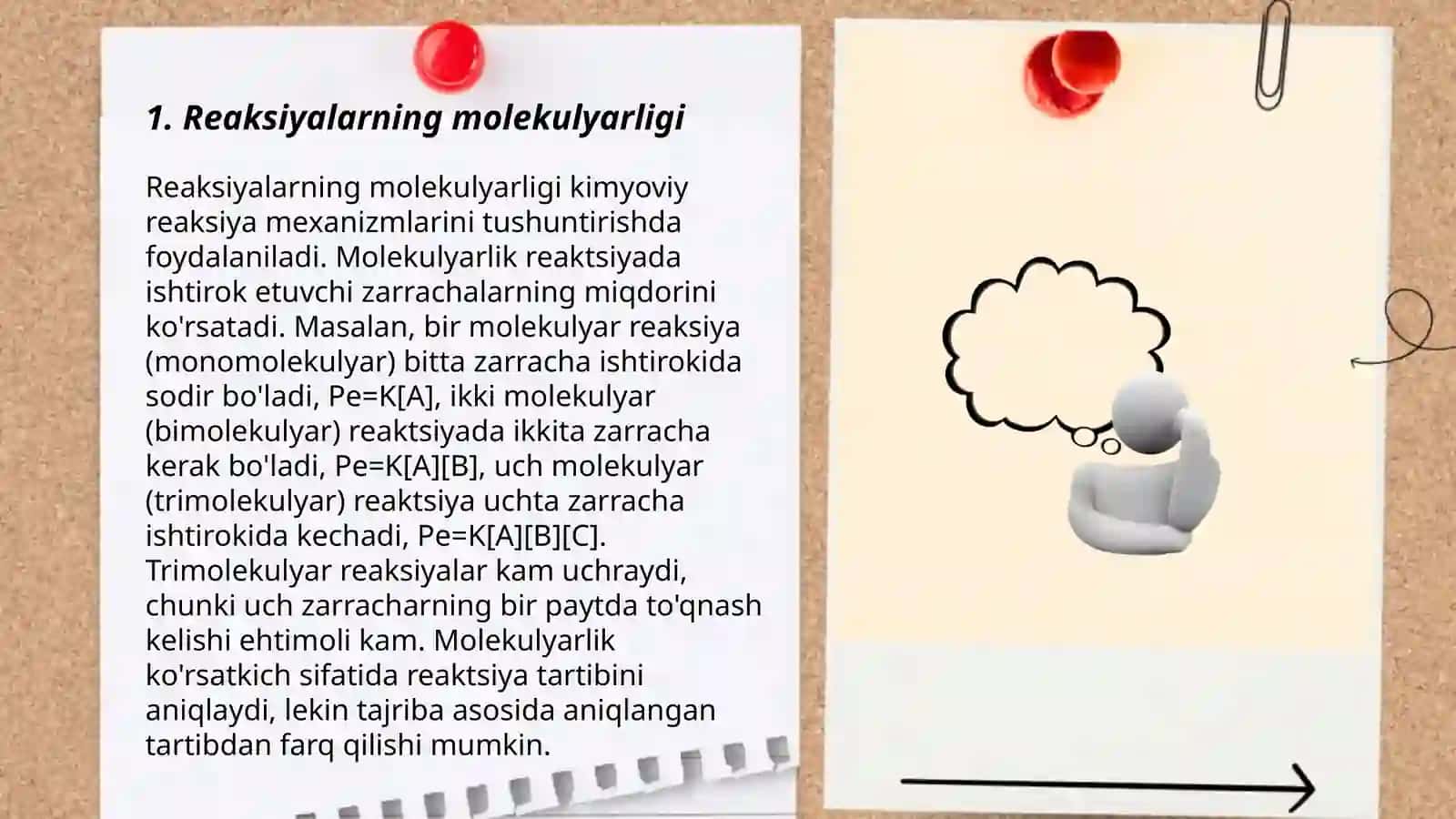 Reaksiyalarning tartibi va molekulyarligi bo'yicha tabaqalanish 3