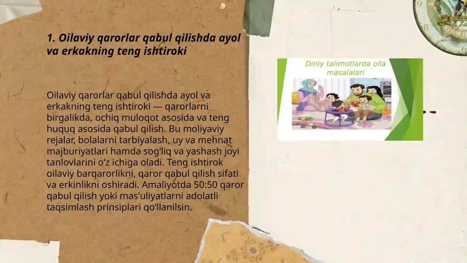 Oilaviy qarorlar qabul qilishda ayol va erkakning teng ishtiroki 3
