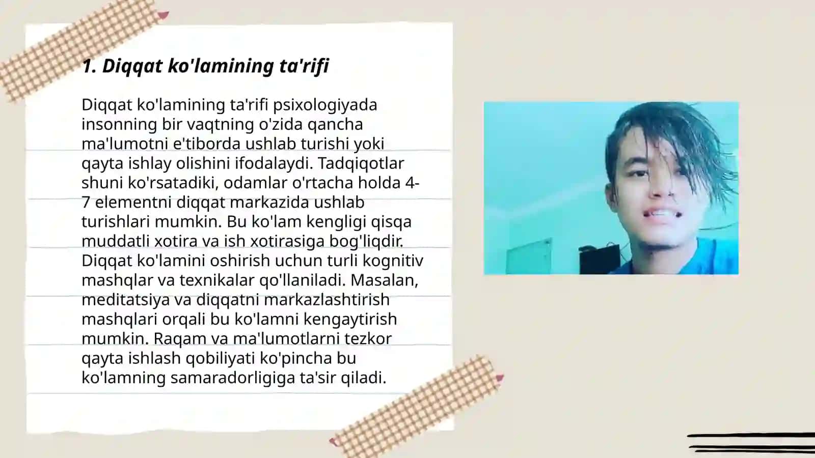 Diqqat kö'lami, diqqat taqsimlanishi, shaxsda diqqat rivojlanishi 3