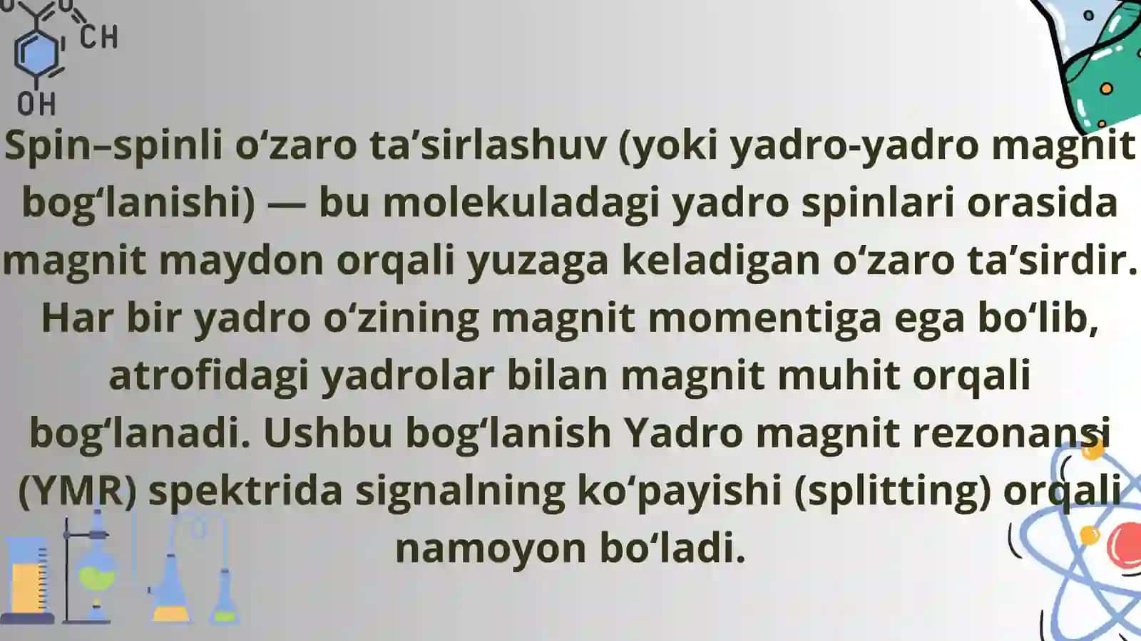 Spin-spinli o'zaro ta'sirlashuv 3