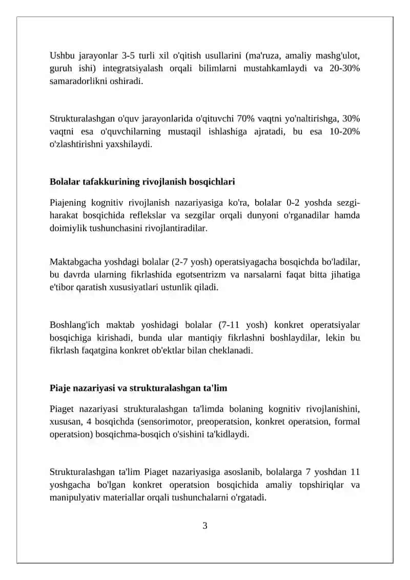 Bolalarning fikrlash rivojlanishiga ta'sir etuvchi omillar 3