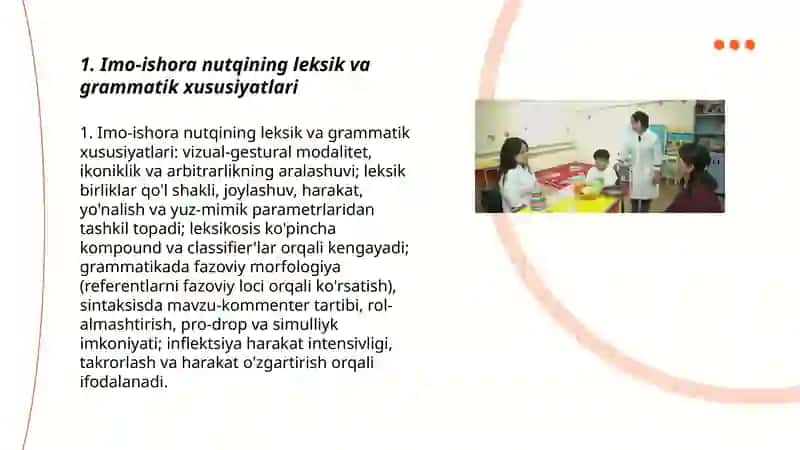 Imo-ishora nutqining leksik va grammatik xususiyatlari 3