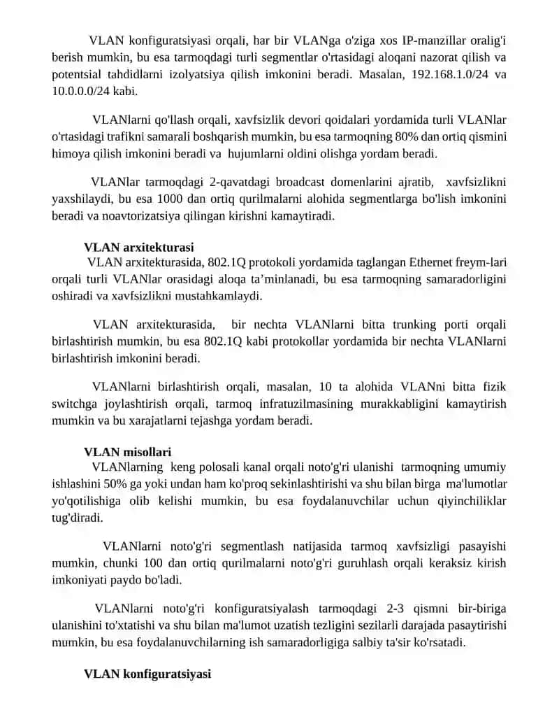 VLAN (Virtual Local Area Network) va uning afzalliklari 3