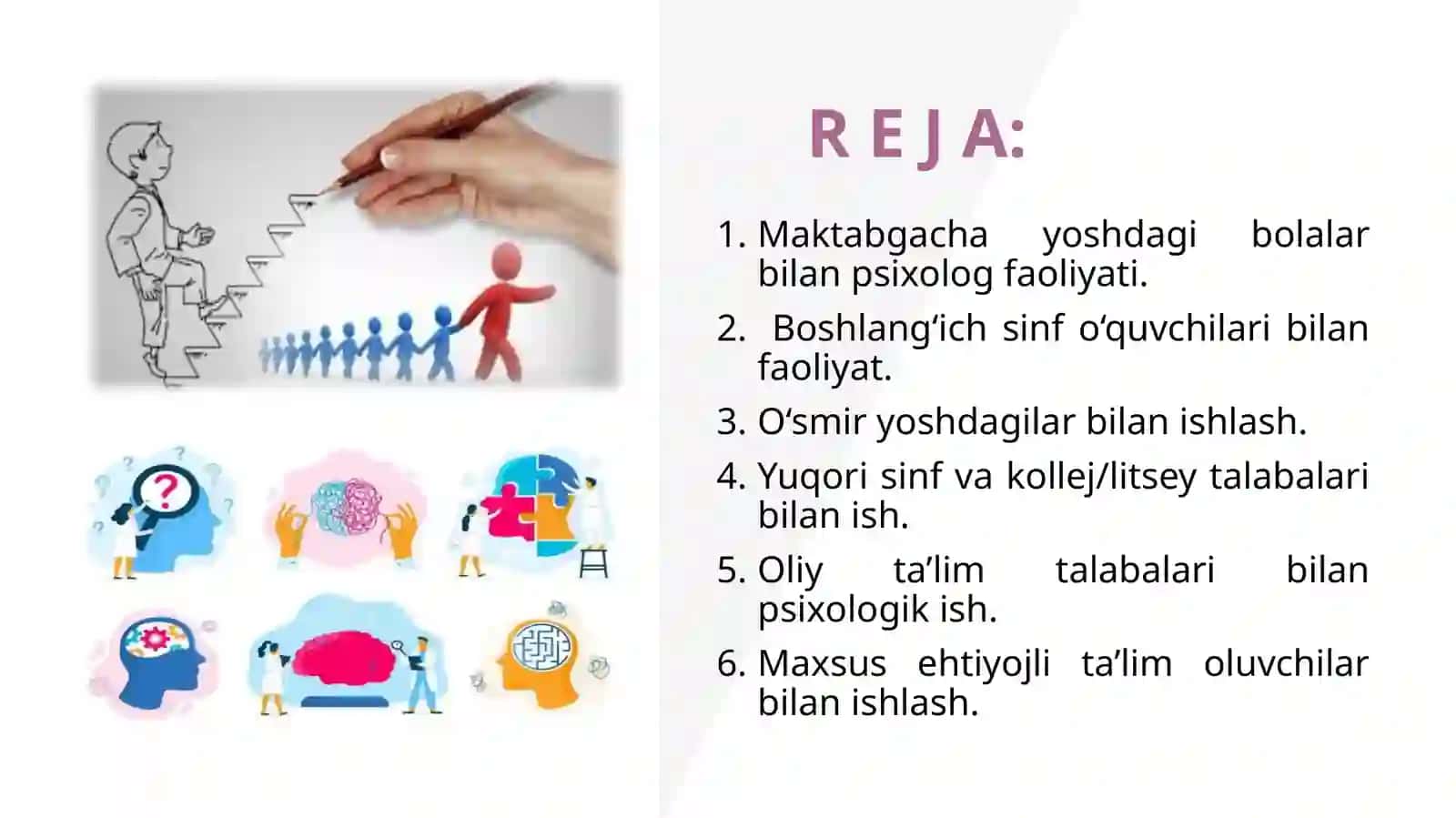 Turli yosh va kategoriyadagi ta'lim oluvchilar bilan amaliy psixologning faoliyati. 3