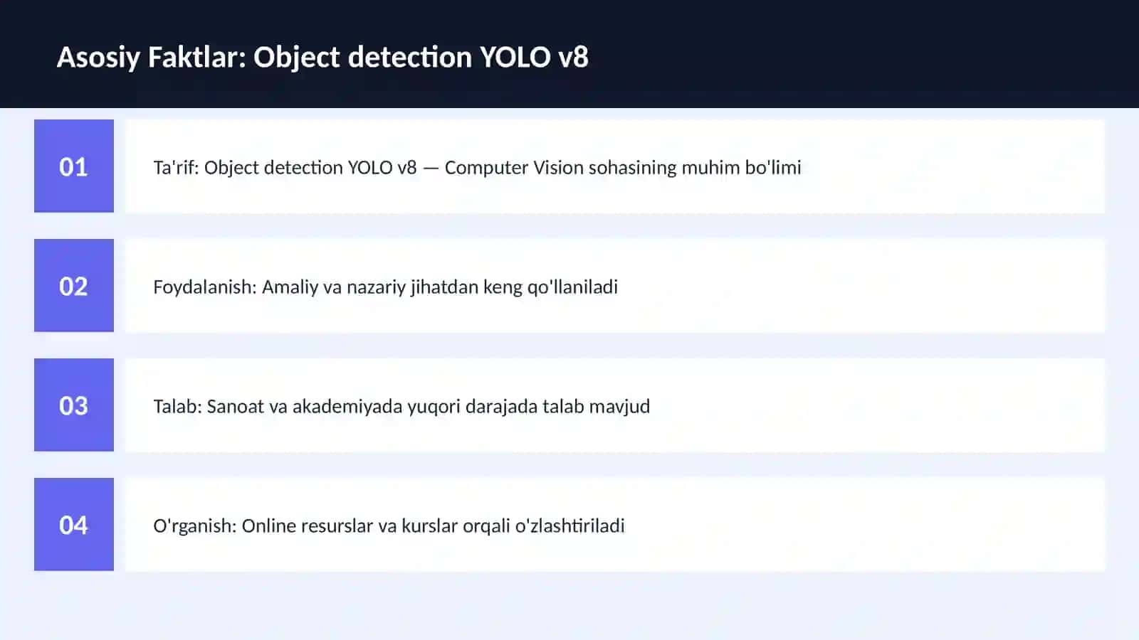 Object detection YOLO v8 3