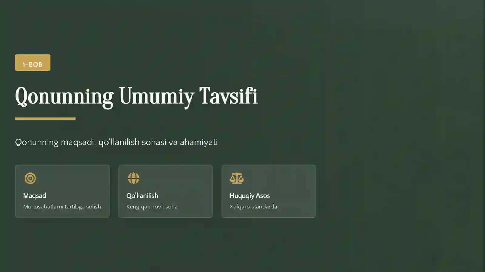"Oziq-ovqat mahsulotlarining sifati va xavfsizligi to'g'risida"gi Qonuni Ilmiy-tahliliy taqdimot 3