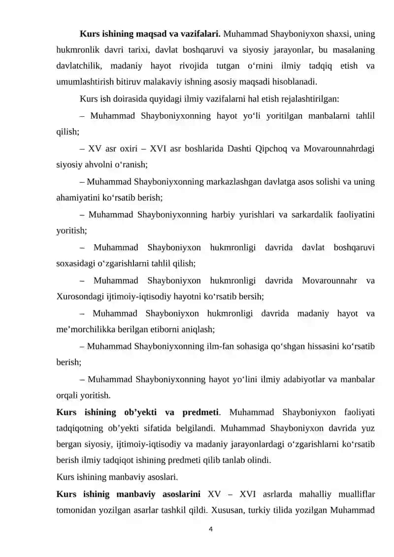 Shayboniylar Davlatida Qo‘shin Tuzilishi va Harbiy Ish 3