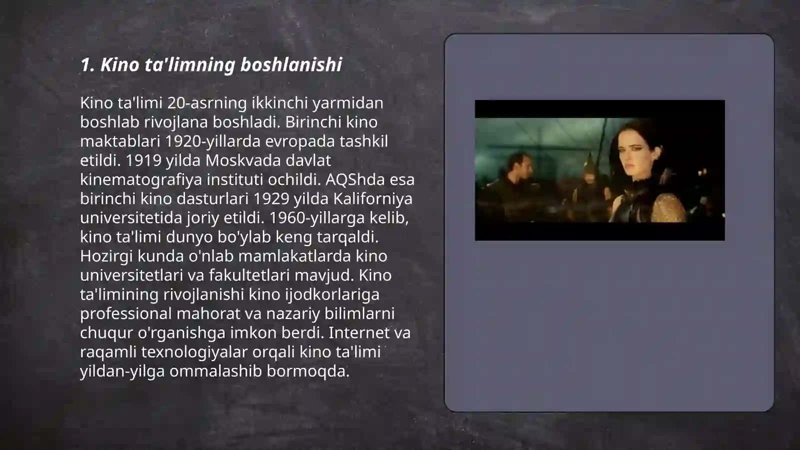 Mediya ta'limning kino ta'limni paydo bulishi 3