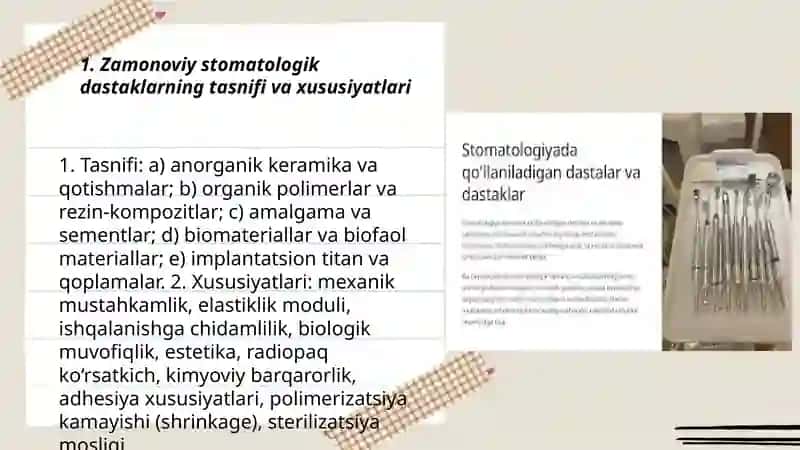 Zamonoviy stomatologik dastaklar 3