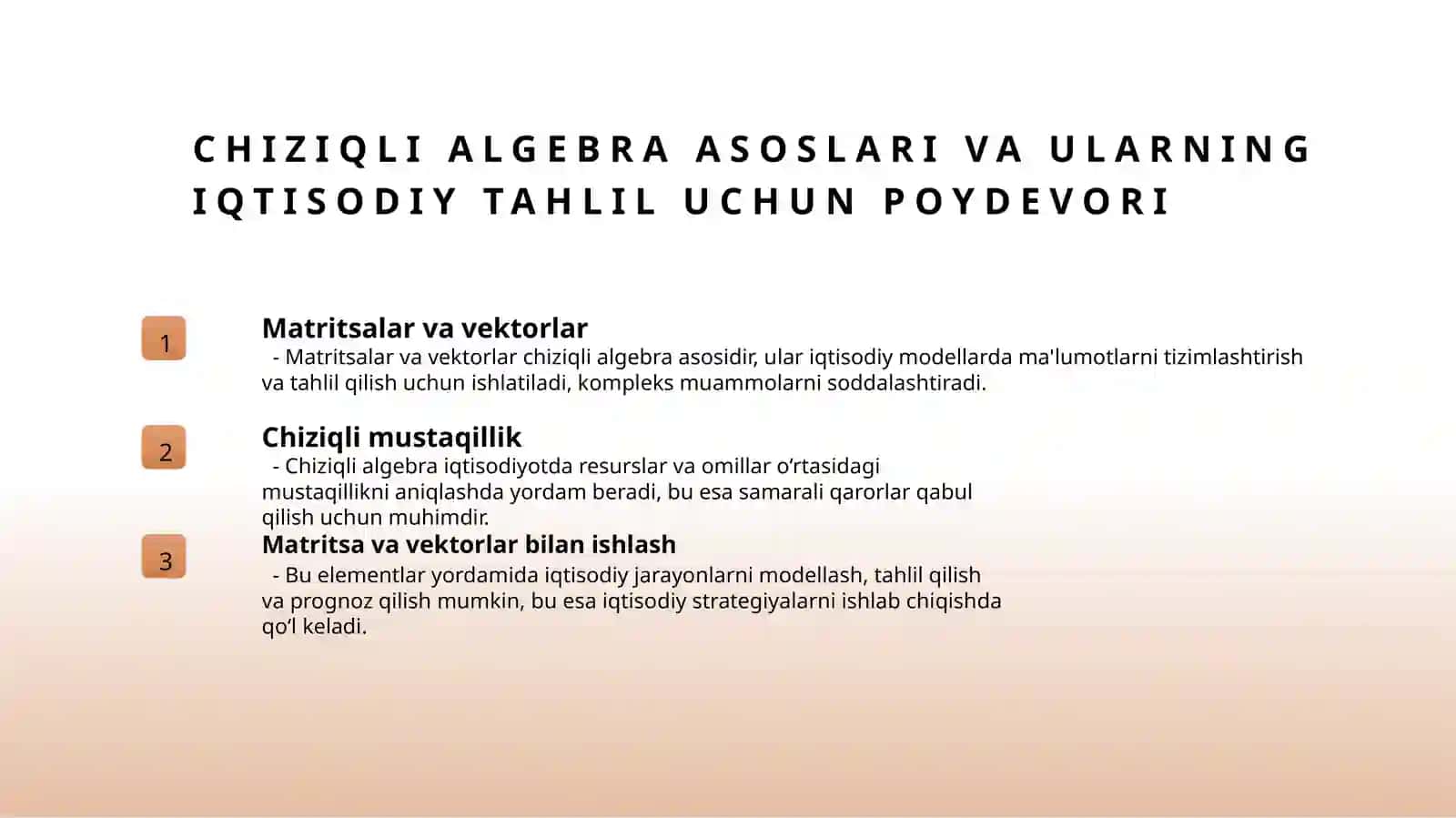 Matritsalar va vektorlar 3