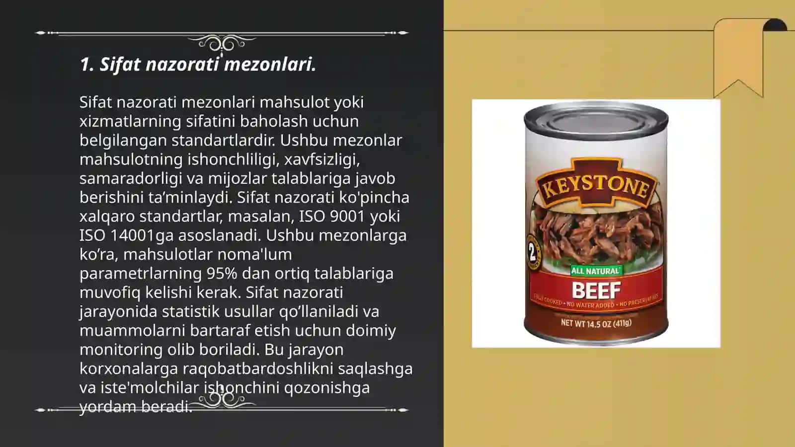 Konservalangan goʻsht mahsulotlarini sifatini nazorat qilish 3
