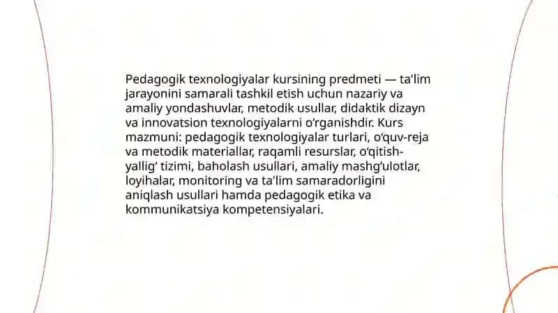 Pedagogik texnologiyalar kursi 3