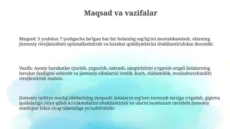 Maktabgacha yoshdagi bolalar jismoniy tarbiyasi 3