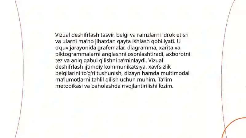 Vizual deshifrlash belgilari 3