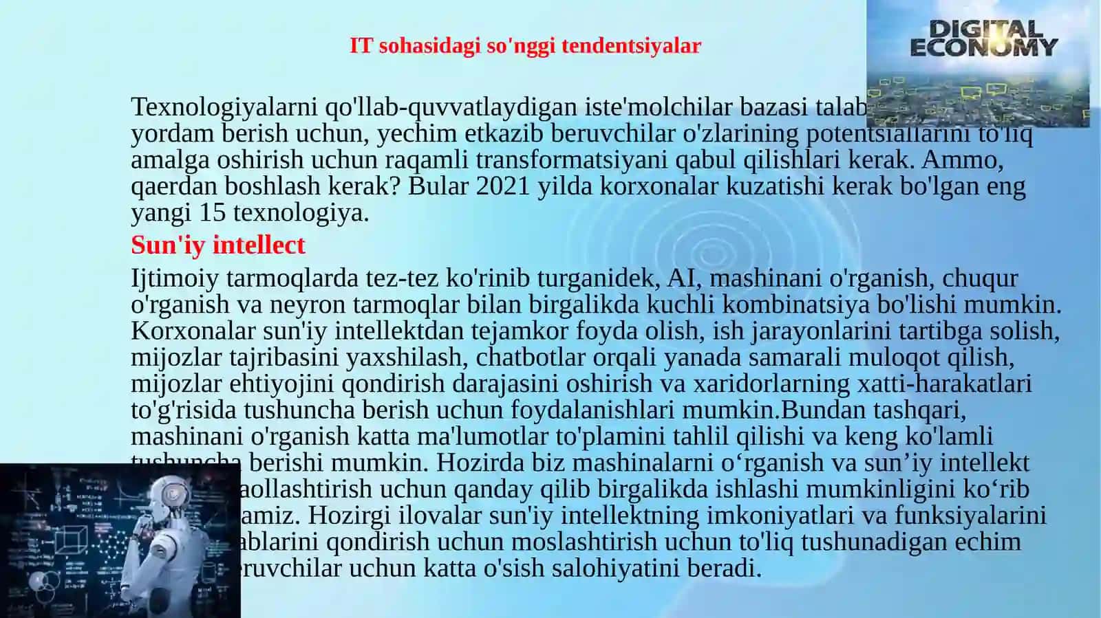 Raqamli Texnologiyalarning Qo‘llanish Sohalari 3