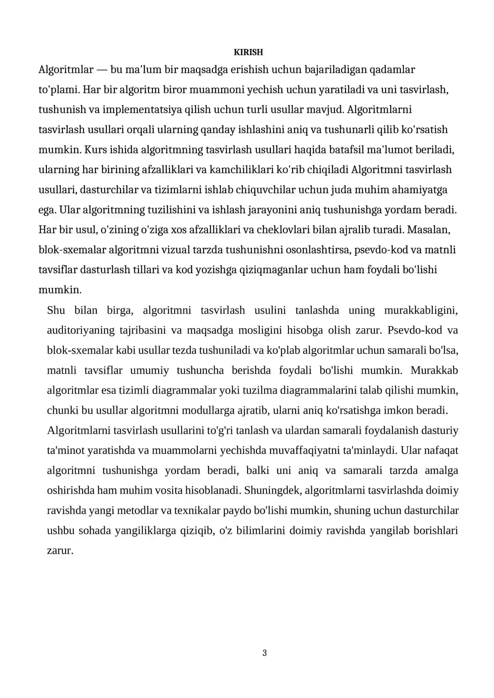 Algoritmning tasvirlash usullari 3