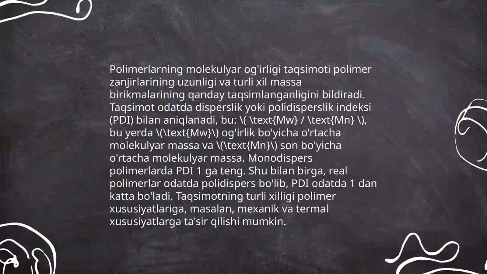 Polimerlarning polidispersligini aniqlash 3