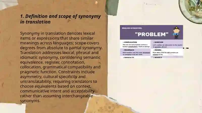 Problems of synonymy in translation 3