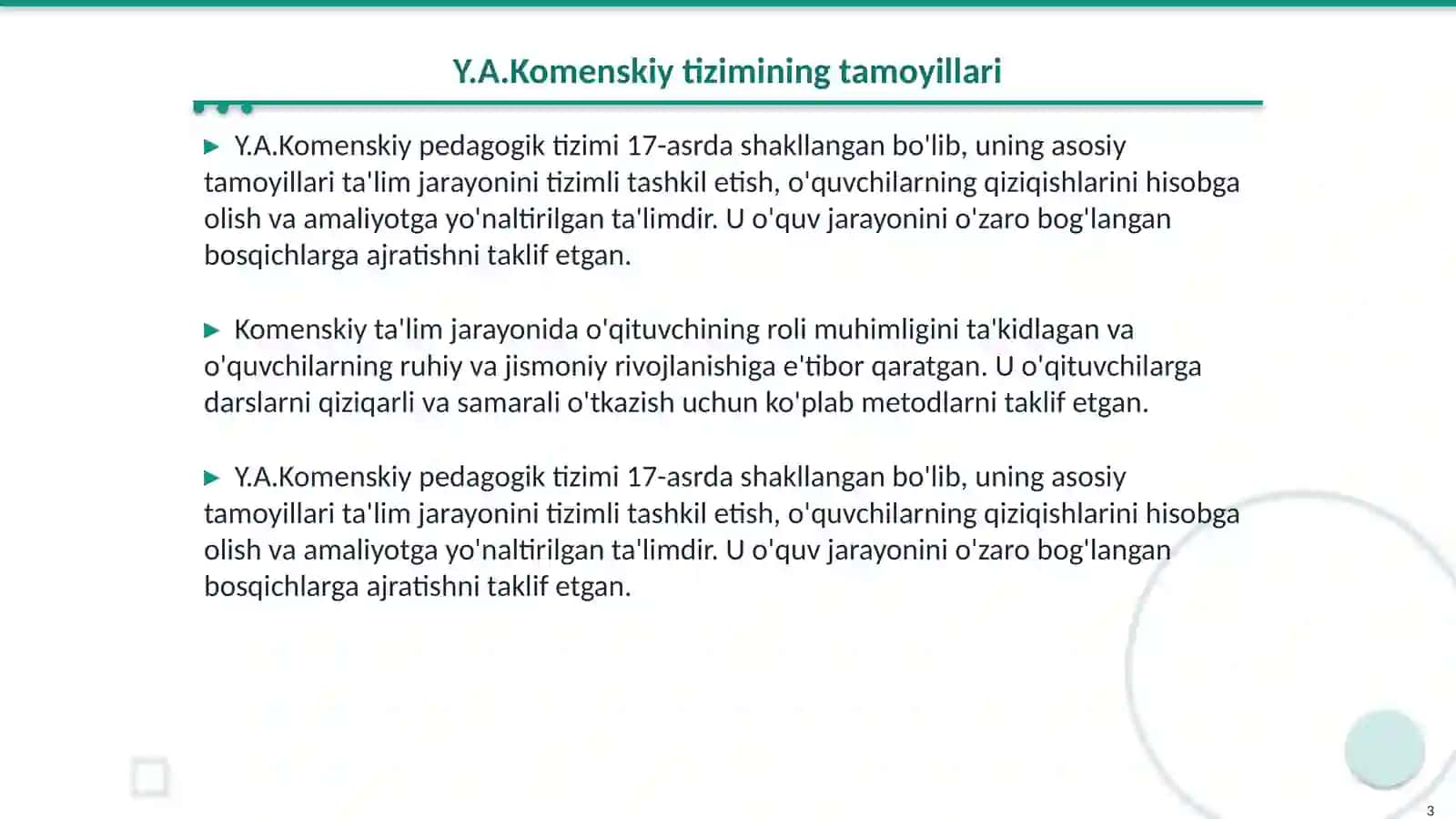 Y.A.Komenskiy pedagogik tizimi 3