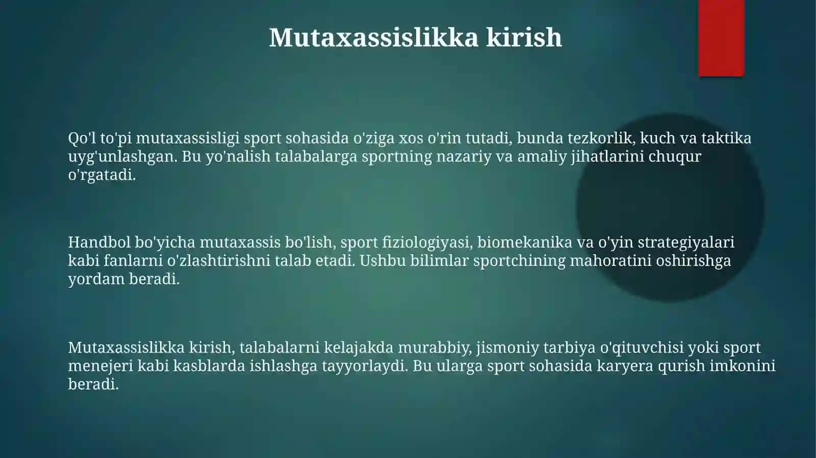 Mutaxassislikka kirish. Gandbol o'yinining paydo bo'lishi tarixi va taraqqiyoti 3