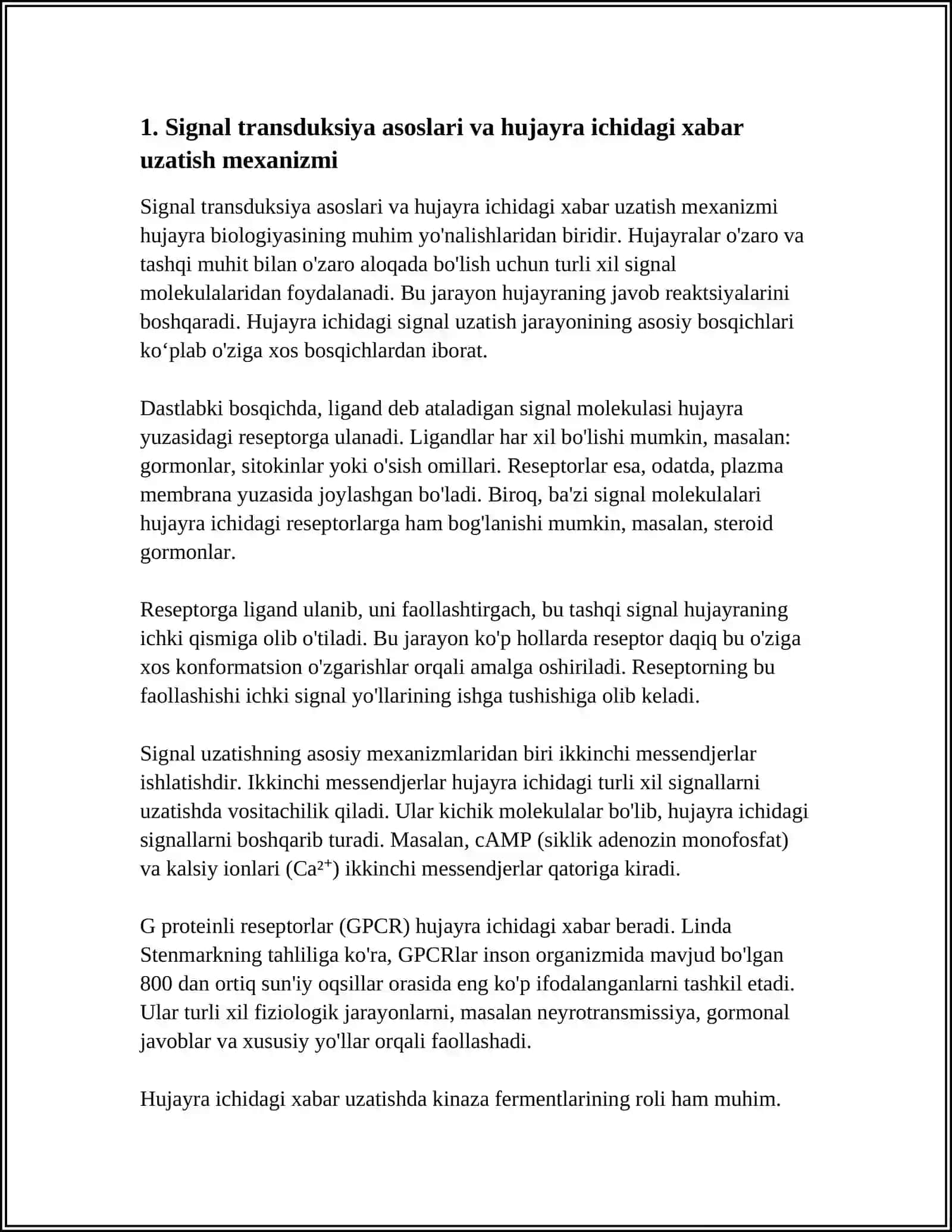 SIGNAL TRANSDUKSIYASI, RETSEPTORLAR KLASSIFIKATSIYASI, IONOTROP RETSEPTORLAR 3