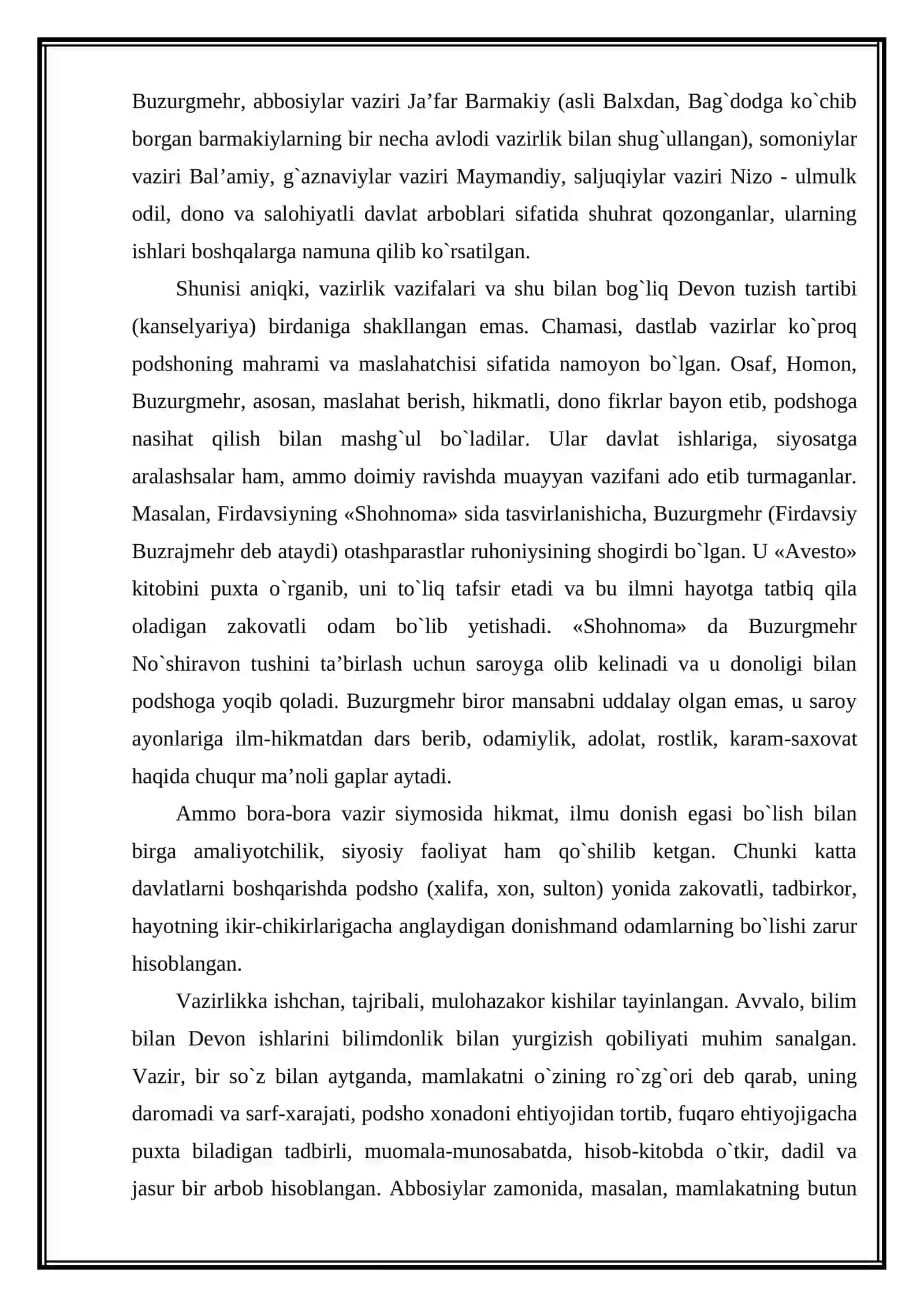 Sharq ijtimoiy tafakkur tarixida boshqaruv xodimi va davlat xizmatchisi ma’naviyatining axloqiy mazmuni 3